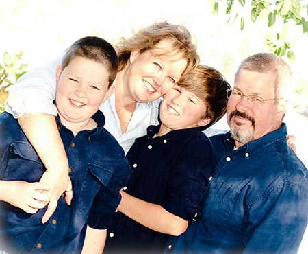 Heather Featherston with her family